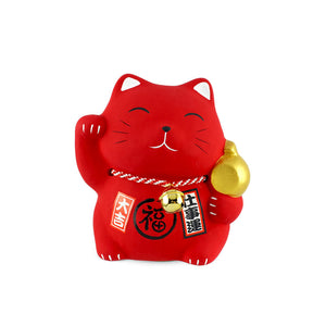 4" H Lucky Cat Coin Bank (DE-KT39-RC-FGE)