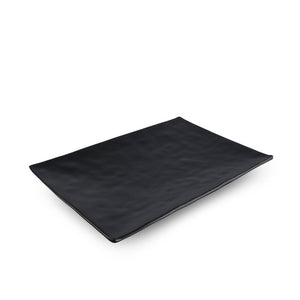 10" Black Melamine Textured Rectangular Platter - FINAL SALE (TW-40012-10-PLM)