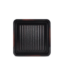 Load image into Gallery viewer, 5&quot; Square Brown/Black ABS Stackable Tray (TW-40036-5-PLM)