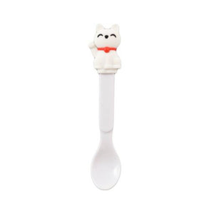 6.5" L Lucky Cat Spoon - White - FINAL SALE (TW-ED7-W-SNZ)