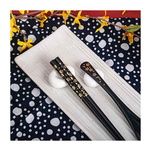 Wooden Chopsticks and Lacquer Spoon Set - Sakura Pattern FINAL SALE (TW-HS202-CHB)