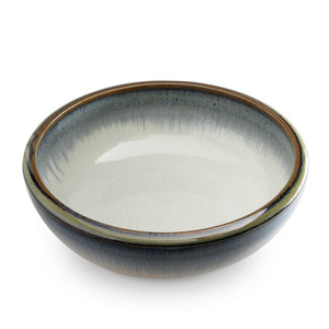 9" Shallow Bowl with Blue Trim (TW-K59-A-BWP)