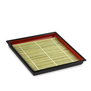 7.75" Square Lacquer Tray with Bamboo Mat (TW-OS177-TYL)