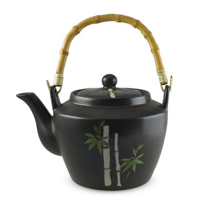 Bamboo Pattern Teapot with Bamboo Handle & Stainless Steel Mesh Strainer - 72 oz. (TW-TP107-TPP)