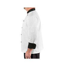 Load image into Gallery viewer, KNG Executive Chef Coat with Black Contrast (2XL)  - FINAL SALE (AP-1048-2XL-UFO)