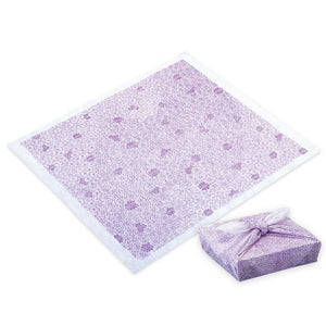 29.5" Square Purple Flowers Non-Woven Wrapping Cloth - 20pcs/pack - FINAL SALE (DI-10330-29.5-CLO)
