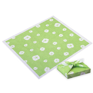 29.5" Square Green Shibori Non-Woven Wrapping Cloth - 20pcs/pack (DI-10346-29.5-CLO)