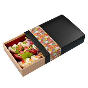 11.5" L Rectangular Paper Takeout Box with Sleeve Cover & Divider Set - 100Sets/Pack (DI-CM1002-11.5-TOO)