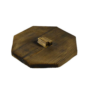 4.72" Octagon Wooden Lid Brown - FINAL SALE (TW-10402-4.72-TCW)