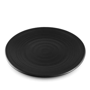 12" Black Melamine Round Plate (TW-40003-12-PLM)