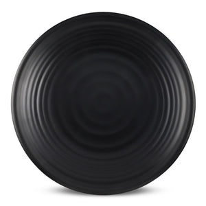 12" Black Melamine Round Plate (TW-40003-12-PLM)