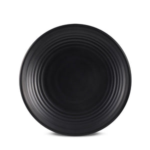 7" Black Melamine Round Plate (TW-40003-7-PLM)