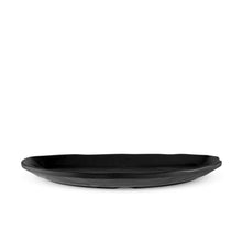 Load image into Gallery viewer, 9.5&quot; Black Melamine Half Moon Plate - FINAL SALE (TW-40011-9.5-PLM)