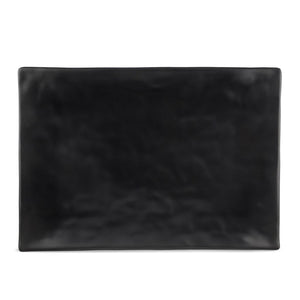 12" Black Melamine Textured Rectangular Platter - FINAL SALE (TW-40012-12-PLM)
