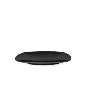 5.5" L Black Melamine Round-Cornered Square Plate (TW-40020-5.5-PLM)
