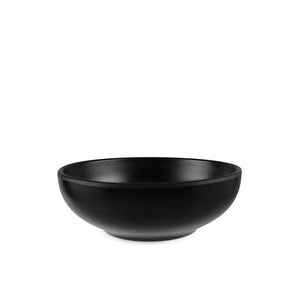 4.6" Black Melamine Round Shallow Bowl - 8 oz. - FINAL SALE (TW-40023-4.6-BWM)