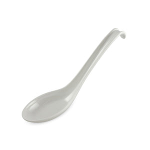 6.75" L Glossy White Melamine Spoon with Hook (TW-60001W-SNM)