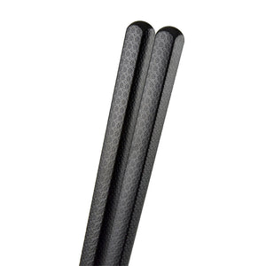 24cm Rounded Corner Alloy Chopsticks with Sakura Pattern - 10-Pairs/Pack (TW-60005-24-CHA)