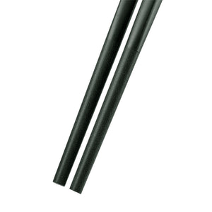 24.5cm Silver Flower Head Black Alloy Chopsticks - 10-Pairs/Package (TW-60037BK-24.5-CHA)