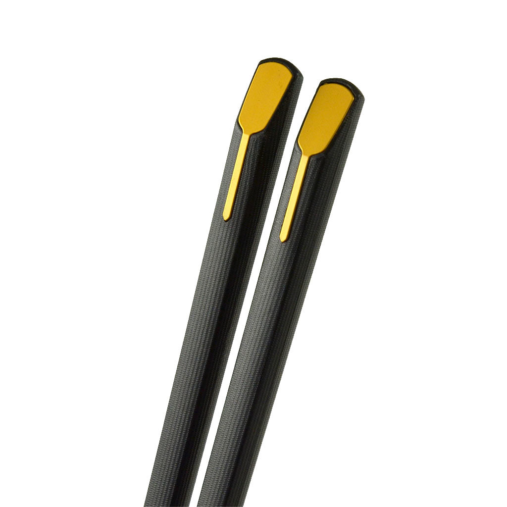 24.5cm Angled Head with Gold Plated Alloy Chopsticks - 10-Pairs/Package (TW-60041-24.5-CHA)