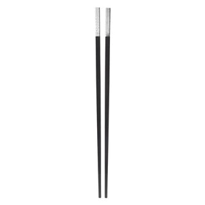 27cm Silver Dotted Texture Alloy Chopsticks - 10-Pairs/Package (TW-60043SI-27-CHA)