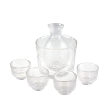 Load image into Gallery viewer, 6-Pc Set Glass Sake Bottle/Cups/Bucket Set (TW-70018-5.25-BRG)