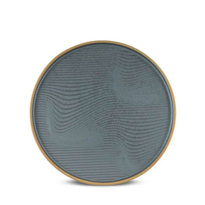 10" Wood Grain Textured Round Platter (TW-70041-10-PLP)