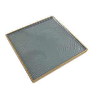 10" Wood Grain Textured Square Platter (TW-70045-10-PLP)