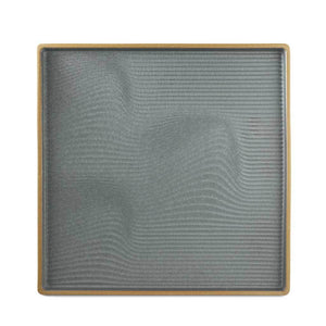 10" Wood Grain Textured Square Platter (TW-70045-10-PLP)