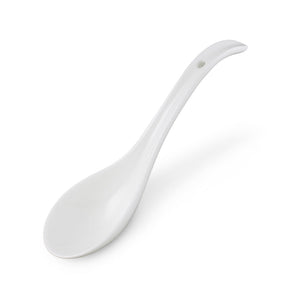 6.95" L White Porcelain Spoon with Hook (TW-70057-SNP)