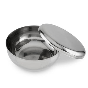 4" Stainless Steel Rice Bowl with Lid - 6 oz. - FINAL SALE (TW-70061-4-BWS)