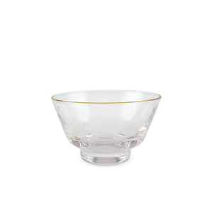 1.77" H Glass Sake Cup with Gold Trim (TW-70066-1.77-BRG)