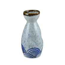 Load image into Gallery viewer, 5&quot; H Nami Pattern Sake Bottle - 7 oz. (TW-70096-5-BRP)