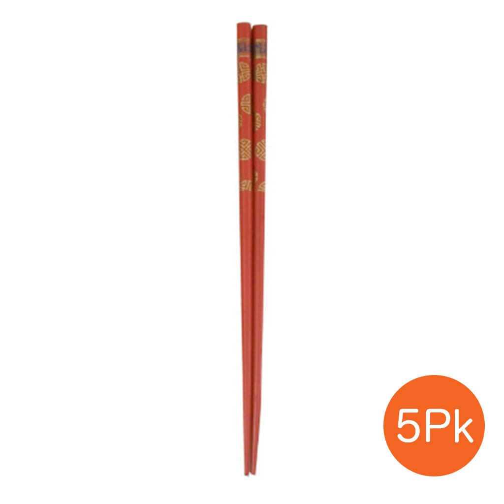 Red Chopsticks with Gold 