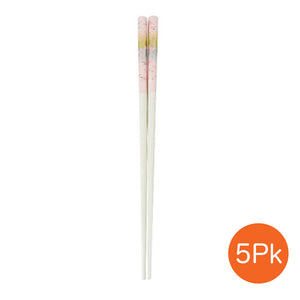 Black Chopsticks with Cranes Pattern - 5-Pr/Set (TW-CC259-CHB)