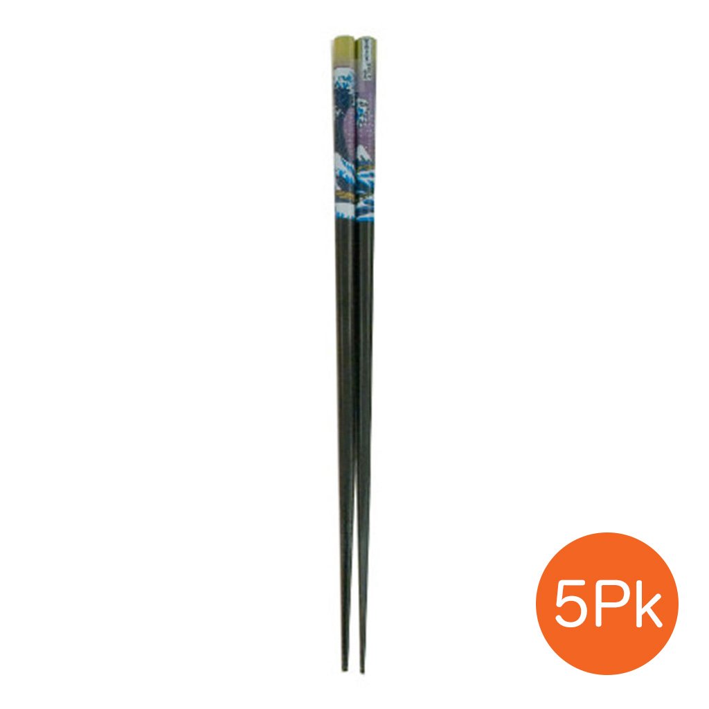 Chopsticks with Nami Pattern - 5 Pr/Set (TW-CC266-CHB)