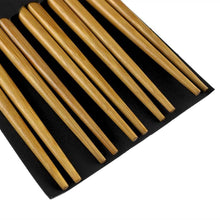 Load image into Gallery viewer, 5-Pr Black Spiral Textured Chopsticks Set (TW-CH152-S-CHB)
