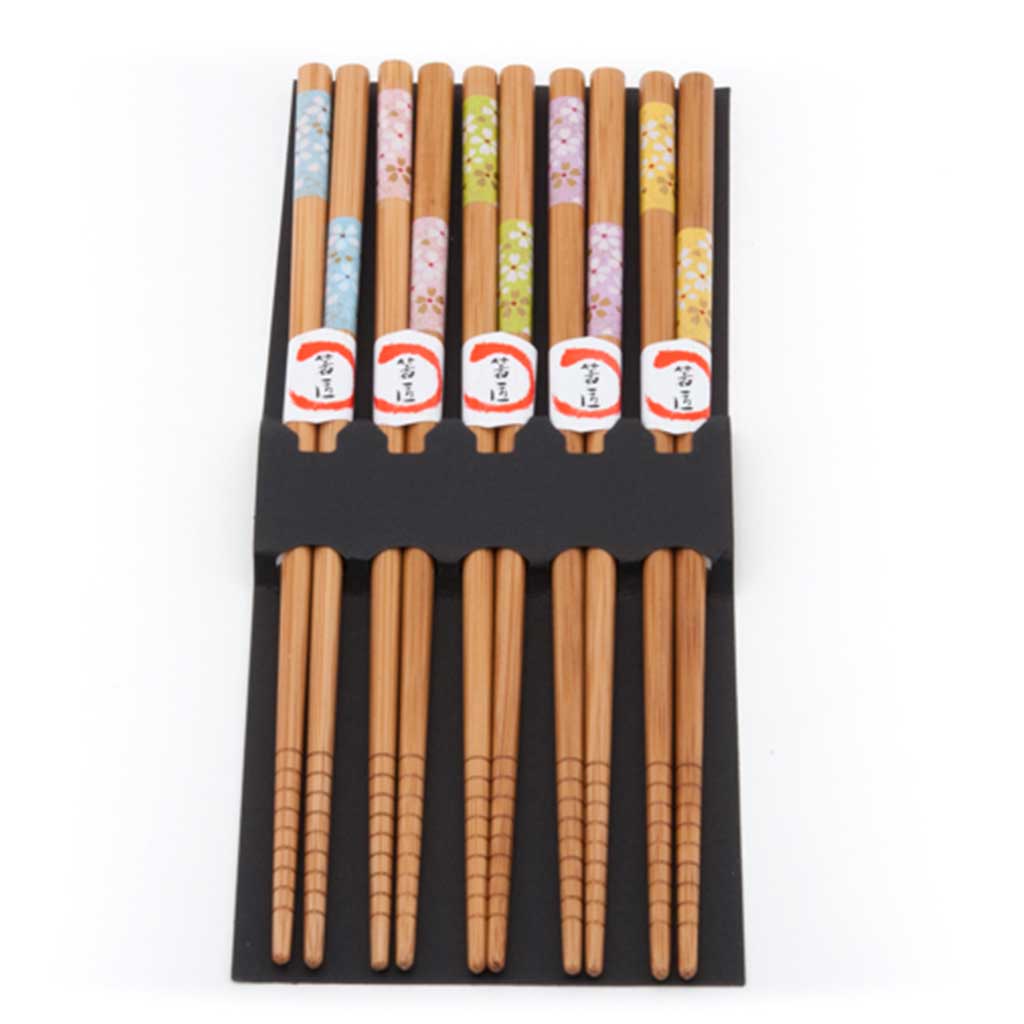 5-Pr Chopsticks Set with Assorted Colour  (TW-CH165-S-CHB)