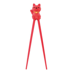 Lucky Cat Learning Chopsticks (TW-EC7-R-CHZ)