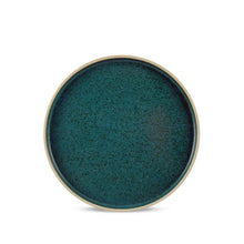 Load image into Gallery viewer, 8&quot; Round Teal Tray (TW-EW-59-PLP)