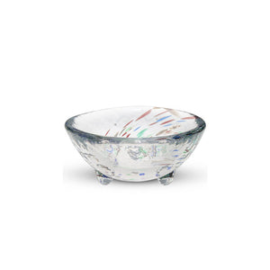 3" Dia. Kurage Clear Round Glass Bowl - 2 oz. - FINAL SALE (TW-GL-MF18065G-BWG)