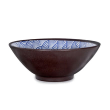 Load image into Gallery viewer, 9.25&quot; D Seigaiha Melamine Bowl - 44 oz. (TW-IT-S1110-BWM)