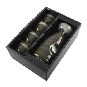 5-Pc Sake Gift Box Set - Bottle - 9oz. (TW-JX9-3-BRP)