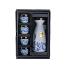 Load image into Gallery viewer, 5-Pc Sake Gift Box Set - Bottle - 10 oz. (TW-JX9-SG-BRP)