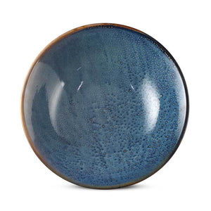 9" Glossy Blue Bowl with Speckled Brown - 32 oz. (TW-R091-BWP)