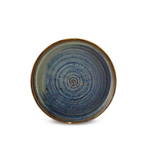 7" Round Blue Plate with Straight Edge (TW-R092-PLP)