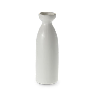 6.75" H White Sake Bottle - 8 oz. (TW-SAB-A1830-BRP)