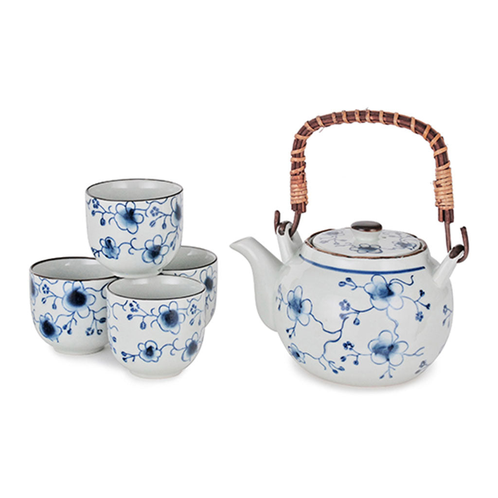 5-Pc Flower Pattern Tea Set - Tea Pot -  22 oz. (TW-SH402-TPP)