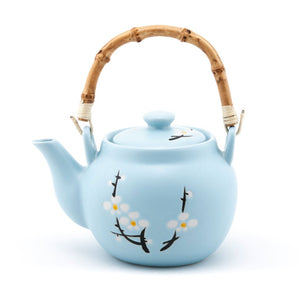 5.5" H Teapot w/Strainer & Bamboo Handle - 40 oz. (TW-TP19-TPP)